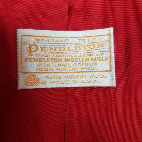 Pendleton | Vintage Red 100% Wool Cropped Jacket - Picture 4 of 4